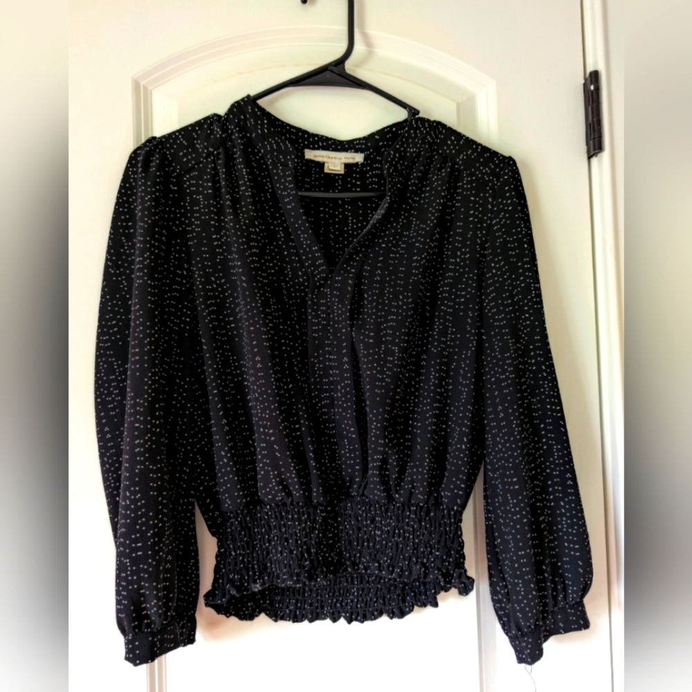 ✨Mounteau Los Angeles • Black Spotted Blouse✨